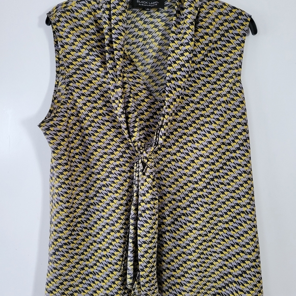 Black Label by Evan-Picone Women's work Patterned sleeveless top sz XL - Picture 7 of 9